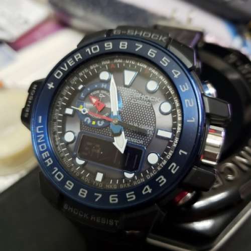 99%新 CASIO WATCH G-SHOCK GULFMASTER GWN-1000B-1 電波版手錶