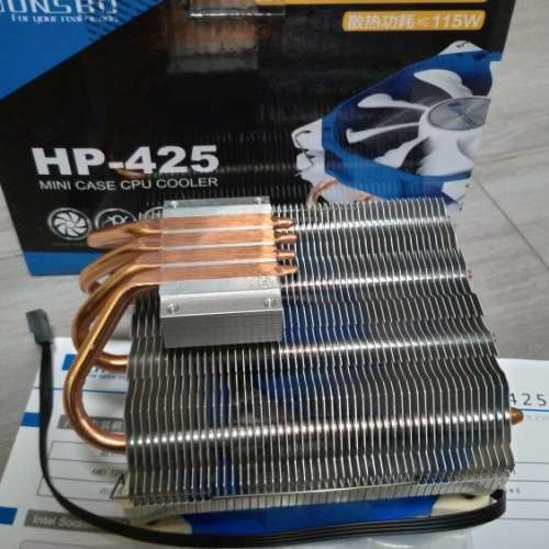 Jonsbo HP-425散熱器(4熱導管/12cm風扇/77mm高)
