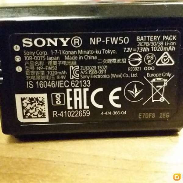 Sony NP-FW50原装電池