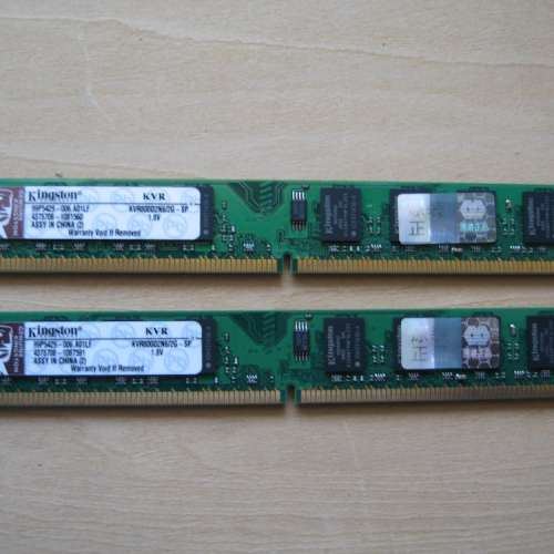 Kingston 2GB DDR2 800 desktop RAM 一對