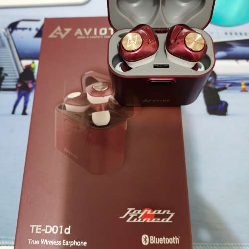 日本AVIOT TE-D01d 紅色真無線藍牙5.0耳機
