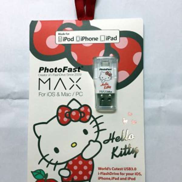 全新未開 香港行貨 Photofast - Hello Kitty Lightning 64GB USB (iPhone,iPad,Mac)