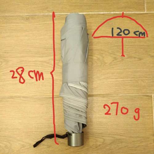 Muji Style Super Umbrella, Diameter 120cm, 100% new