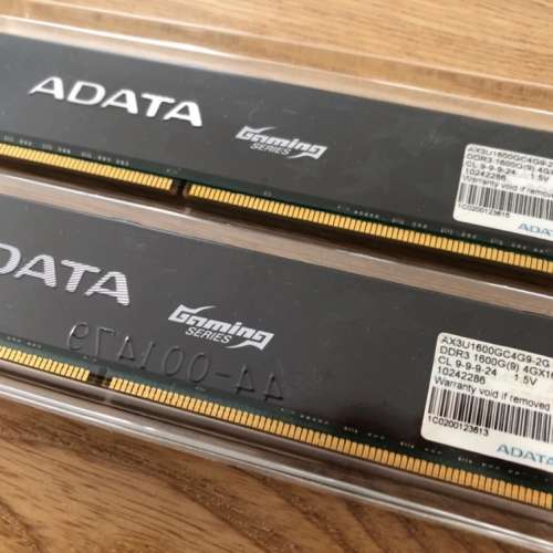 RAM ADATA DDR3 1600 4GB x 2 (= 8GB ) 記憶體