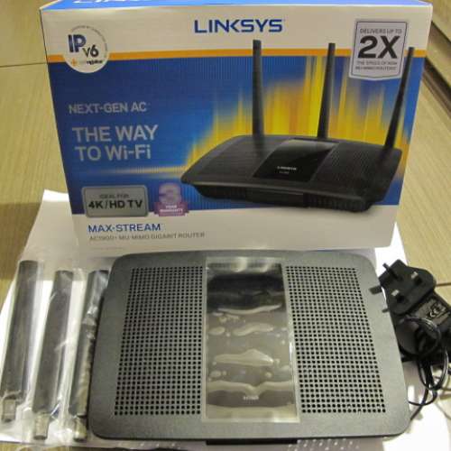 Linksys EA7500V2 AC2600 雙頻無線 Gigalan 路由器 Router 天線全新冇用過 有單據保...