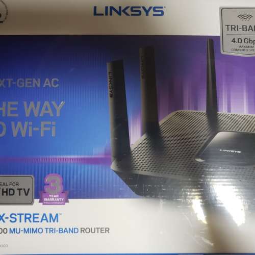 100%全新 LINKSYS EA9300 Max-stream AC4000 Mu-mimo Tri-band WIFI router