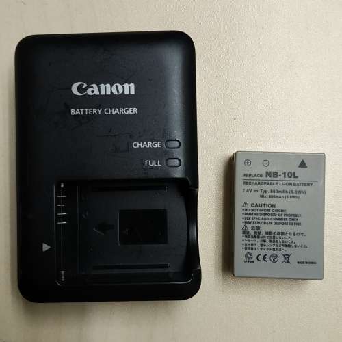 Canon 充電器連 代用NB-10L電池