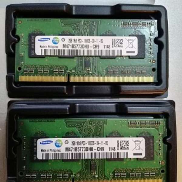 Samsung DDR3 2GB RAM X 2 *** MACBOOK, NOTEBOOK合用