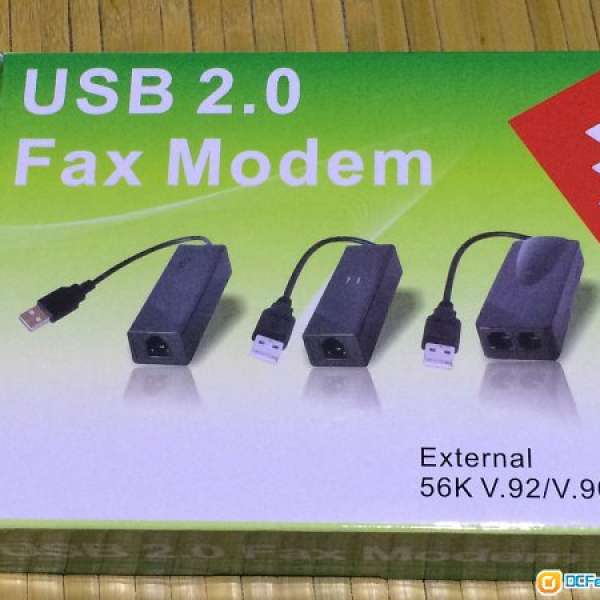 USB Modem 數據機 電腦變Fax機(質量超好)(notebook 合用)支援 Windows 8