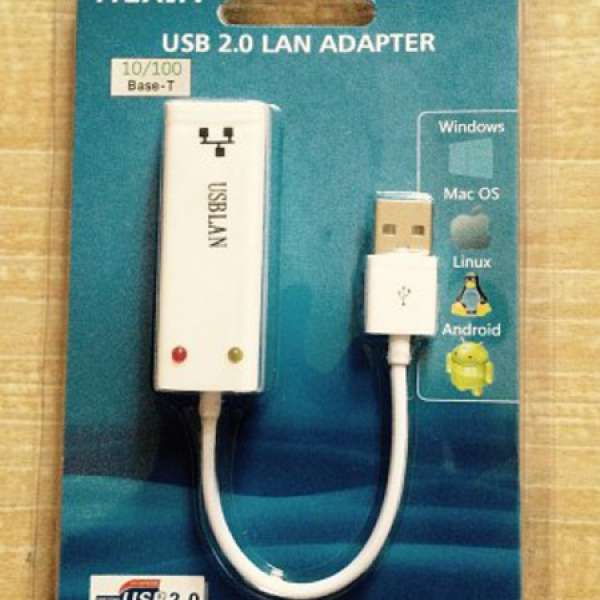 USB2.0 Ethernet Adapter USB2.0 網卡 (USB to RJ45)