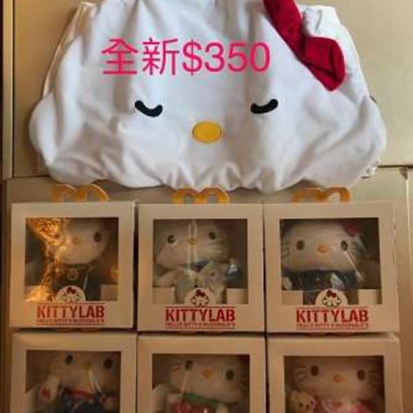 100% NEW 麥當勞 Hello Kitty 公仔一套六款加送Hello Kitty環保袋