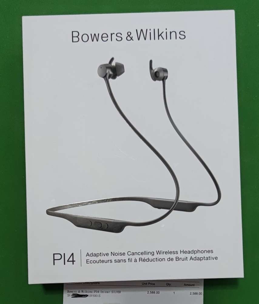 B&W PI4 Bowers Wilkins ANC Silver Headphone 無線耳機APTX not TWS