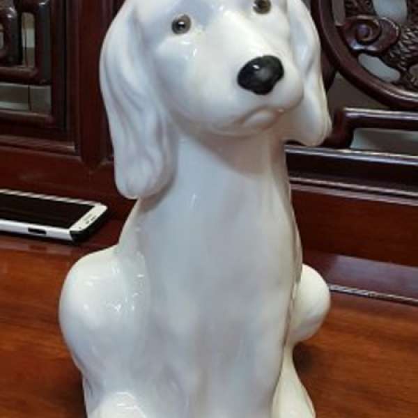 意大利名廠 白瓷 Cermaiche G.B. COGO 10吋 狗狗 擺件,只售HK$300(不議價)