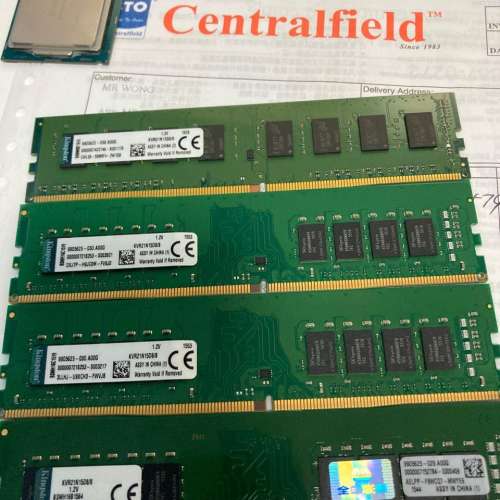 Kingston DDR4 2133Mhz 8GB ram x4
