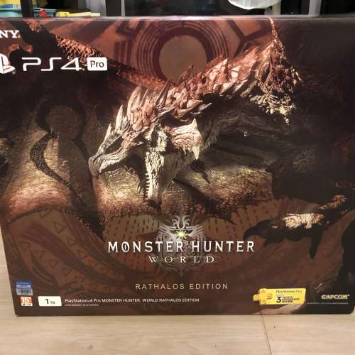 PS4 Pro MHW 雄火龍 特別版 Sony| PS4 Pro Monster Hunter World Edition