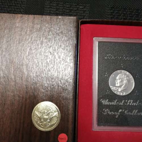 1972-S Eisenhower Dollar Proof 40%Silver brown lke with box