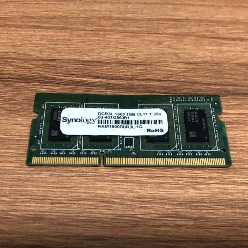 Synology 群暉 NAS 原裝 RAM 記憶體 SO DIMM DDR3 L 1600 1GB