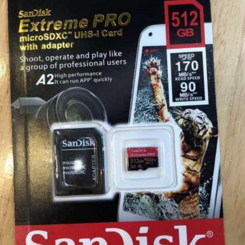 SanDisk Extreme Pro A2 512GB MicroSDXC 記憶卡memory card