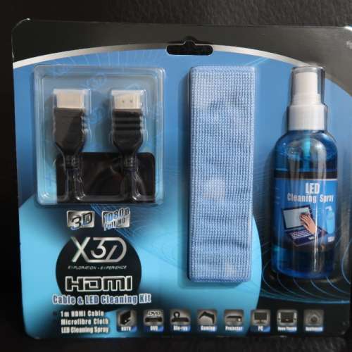 HDMI Cable and LED Cleaning Kit 高清線 電視屏幕 LED TV Panel 清潔套裝