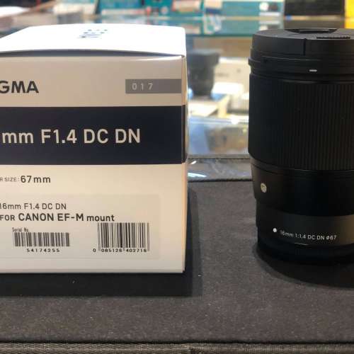 99%NEW Sigma 16mm F1. 4 DC DN for Canon EF-M