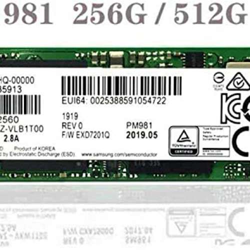 Samsung PM981a 512gb NVMe m.2 SSD