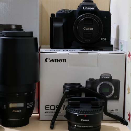 Canon M50 黑色 / 22mm F2 STM / EF 70-300mm f/4-5.6 IS II USM / viltrox EF-EFM...