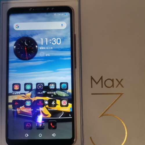 小米MAX-3金色6+128GB高配國際版(98%新全套有盒)