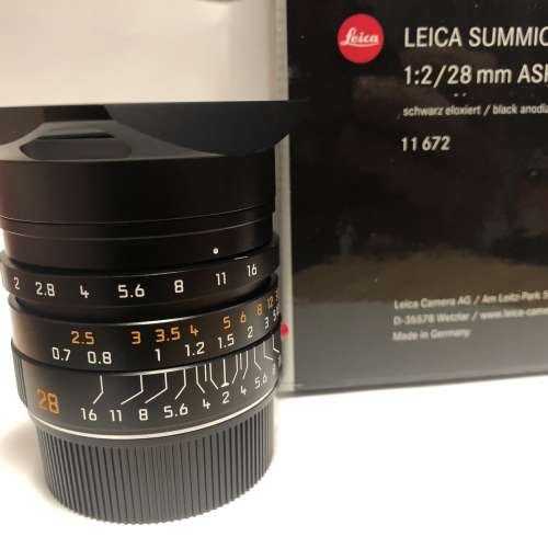 Leica Summicron-M 28mm F/2 ASPH. II Lens Black 11672