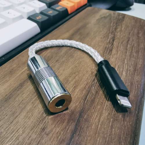 8絞6N冷凍純銀 Apple Lightning 轉2.5/3.5/4.4mm 轉接線