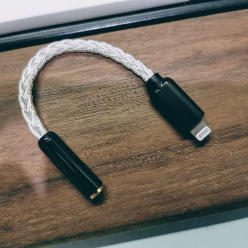 8絞6N冷凍純銀 Apple Lightning 轉2.5/3.5/4.4mm 轉接線