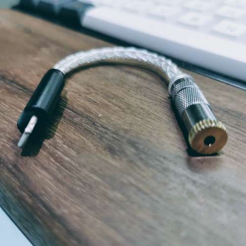 8絞6N冷凍純銀 Apple Lightning 轉2.5/3.5/4.4mm 轉接線