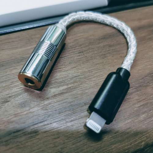8絞6N冷凍純銀 Apple Lightning 轉2.5/3.5/4.4mm 轉接線