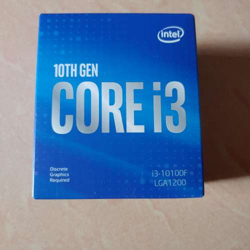 CPU i3 10100f 最新十代 intel core 處理器 4核8線 4.3Ghz 價錢可議