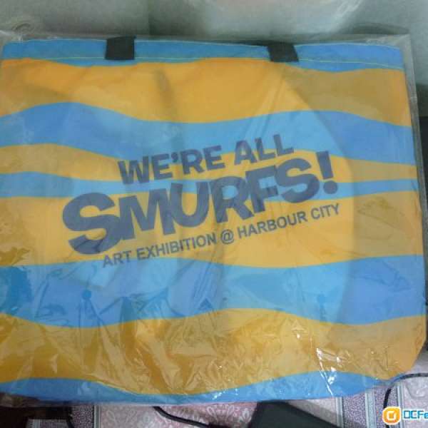 Smurfs 藍精靈 海港城 沙灘袋套裝 swimming beach , 包括沙灘蓆, 毛巾在內, 另加送...