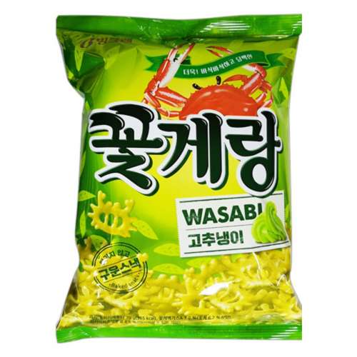 [DJS LIFESTYLE] BINGGRAE CRAB CHIPS WASABI 芥末味螃蟹脆片 70G