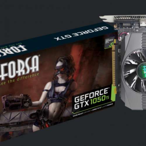 Forsa GeForce GTX 1050Ti 8K顯示 4GB GDDR5  短卡、免外置供電版  有盒