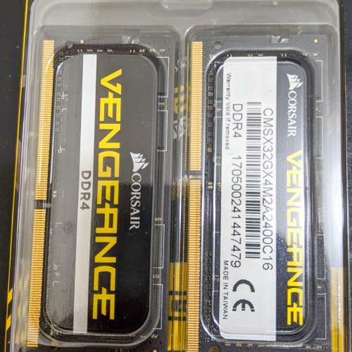 Corsair Vengeance 32GB (2x16GB) 260 SODIMM ddr4 2400 notebook Memory