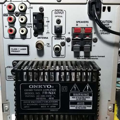 Onkyo FR-N3X  CD/MD mini hifi    注意內容