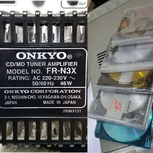 Onkyo FR-N3X  CD/MD mini hifi    注意內容