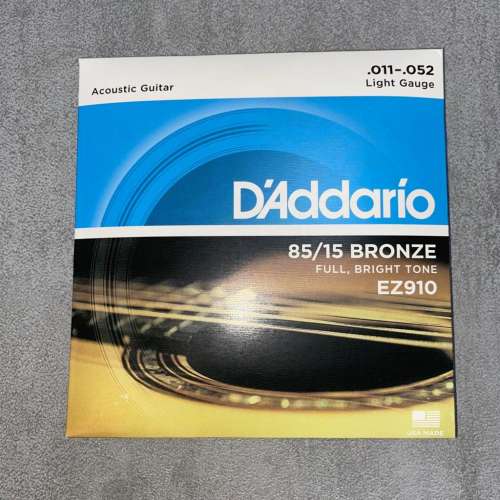 放全新D'Addario EZ910 Light guitar strings 木結他線