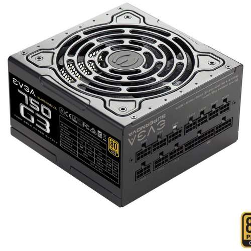 EVGA SuperNOVA 750 G3, 80+ GOLD, 750W Fully Modular Power Supply 火牛