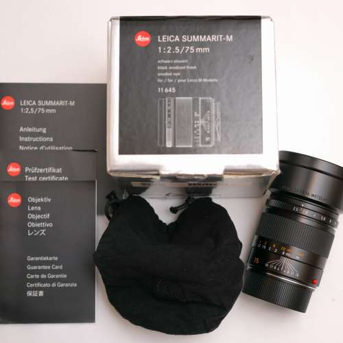 極新 Leica M 75mm f2.5 包原廠遮光罩及B+W MRC Nano UV filter also for Sony A7