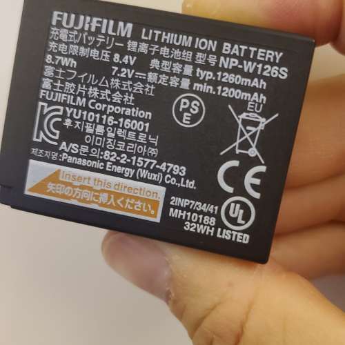 二手原裝 Fujifilm NP-W126S 電池