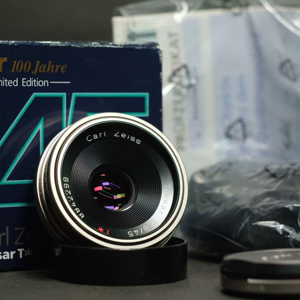 最高品質の 美品 Carl Zeiss Tessar 45mm F2.8 MMJ レンズ(単焦点