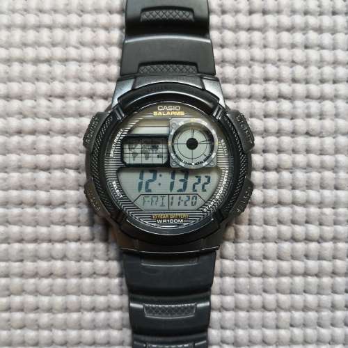 Casio 手表，world time, 防水