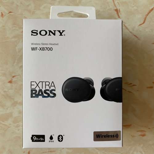 100% 新 Sony WF-XB700 行貨黑色真無線藍芽耳機