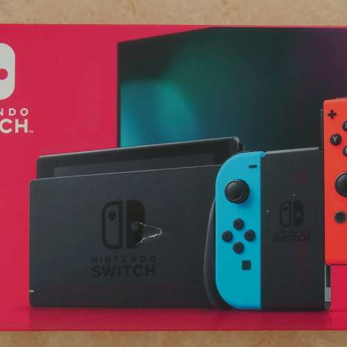 全新未用過Nintendo Switch主機行貨紅藍色電池續航加強版！