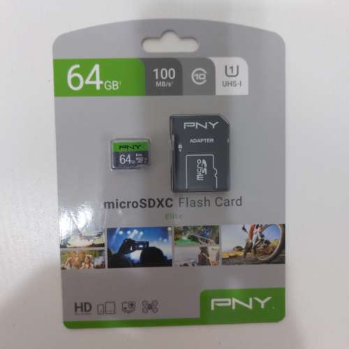 全新 PNY Elite MicroSD XC 64GB