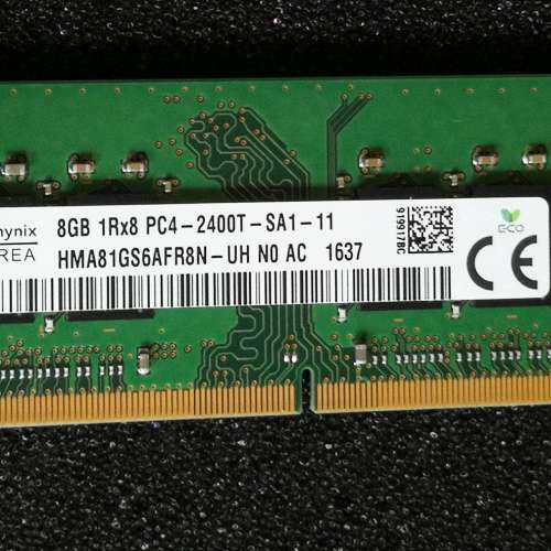 SK HYNIX NOTEBOOK RAM 記憶體 DDR4 2400 8G