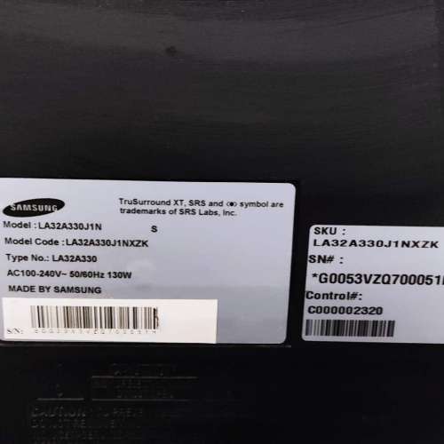 免費 SAMSUNG 32" LCD TV (故障，限時清走）